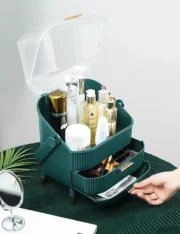 Organizador Maquillaje Portátil PortaCosmético Capsula Con Manija - Imagen 2