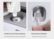 Porta Cepillos Dispenser Pasta Dental Adhesivo Baño Ecoco - Imagen 3