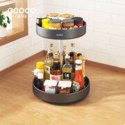 Plato Giratorio Doble Bandeja Organizadora Especiero Cocina - Imagen 2