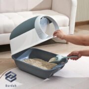 Litera Bandeja Cerrada Gatos Arenero Sanitario Anti Olor - Imagen 3