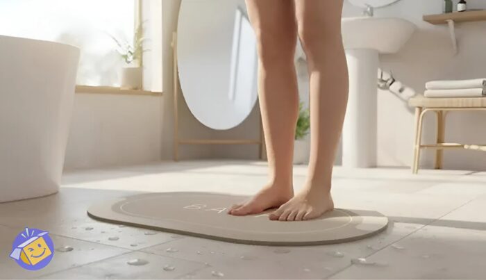 Alfombra Baño Antideslizante Absorvente Suave Ducha Moderna - Imagen 5