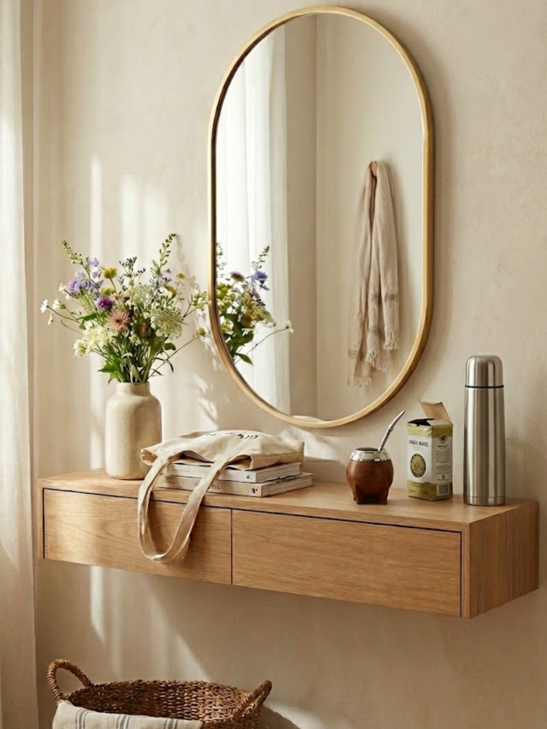 2330207806 NEGRO ESPEJO MUNAA (1) Espejo Ovalado MUNA 50X70 - Imagen 1