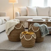 Set Canastos Redondos de Yute AMARA - Imagen 2