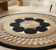 Alfombra Redonda de Yute NYRA 120 cm - Imagen 2