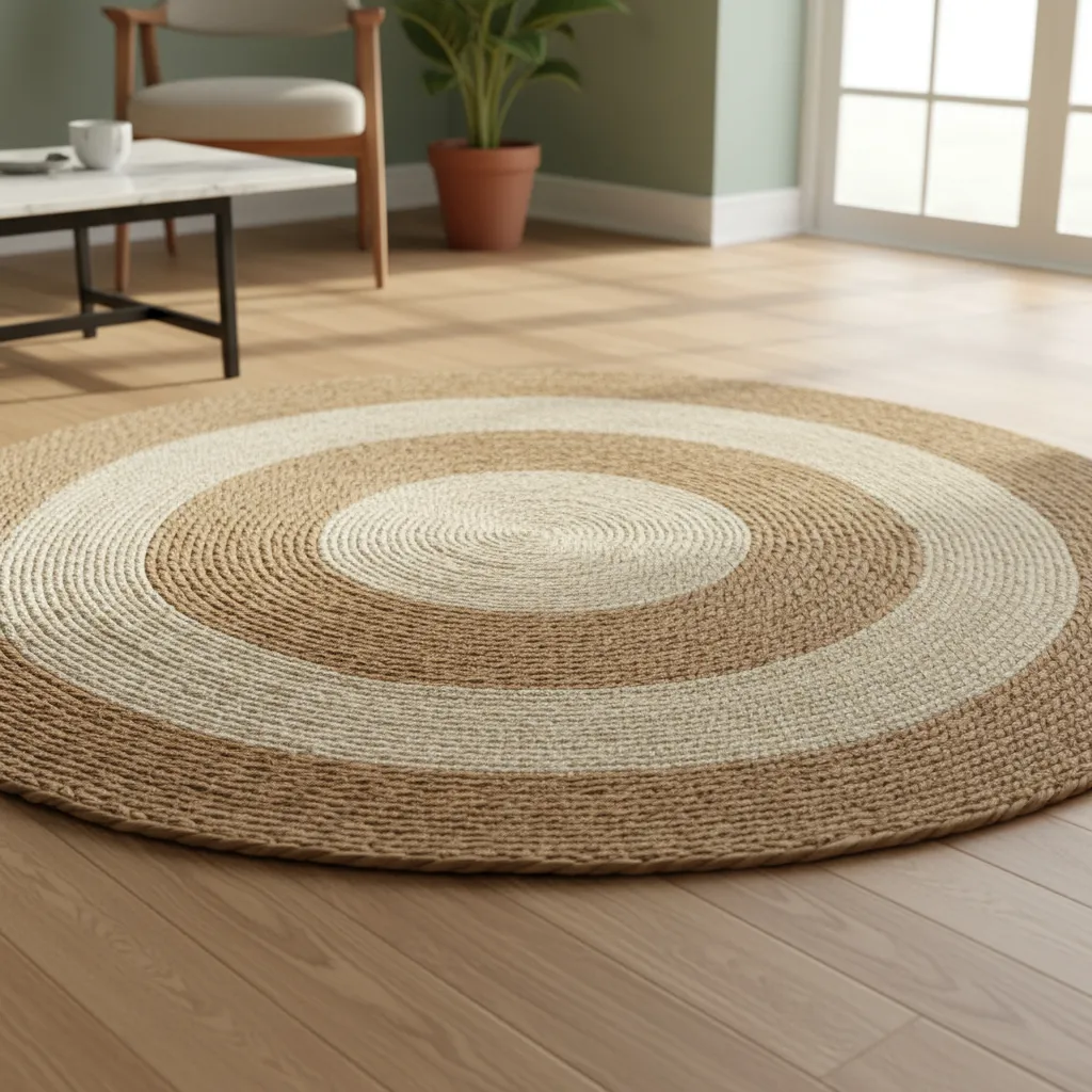 34140-44 karua 1 Alfombra Redonda de Yute KARUA 100 cm - Imagen 1
