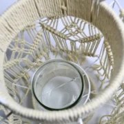 Fanal Colgante de Yute y Vidrio MILAN - Imagen 2