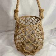 Fanal Colgante de Yute y Vidrio MERA