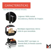 Carrito Organizador Metálico NUMA - Imagen 2