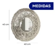 Espejo Redondo Macrame RHEA - Imagen 3
