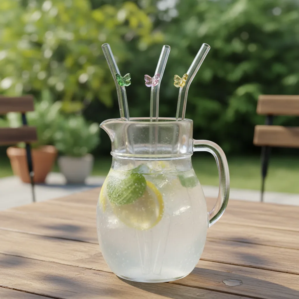 SET MARIPOSA SORBETE VIDRIO X4 KD-12 Set x4 Sorbetes de Vidrio BUTTERFLY - Imagen 1