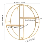 Estante Circular Dorado DEVRE - Imagen 3