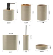 Set de baño 6 piezas ARA - Imagen 3