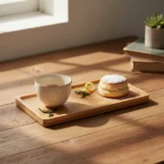 Bandeja Rectangular de Bambu  17x8 cm