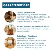 Bandeja Rectangular de Bambu  17x8 cm - Imagen 3