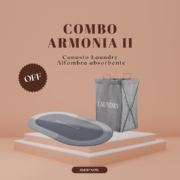 Set Armonia II Canasto Laundry y Alfombra Absorbente